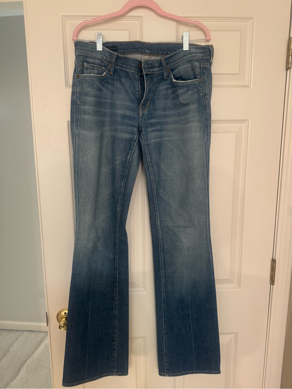 citizens of humanity Elle #064 Low Waist  Women's Flared Jeans - Blue Wash